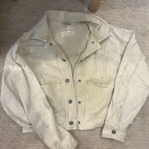 Free people faded yellow/tan jacket